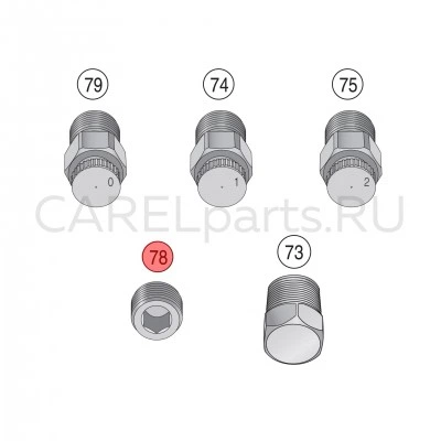 1309639AXX Заглушка, CAREL, 4 форсунки 1309639AXX Заглушка, CAREL, 4 форсунки