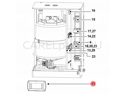 HCT1EXF000 Пользовательский интерфейс CAREL для UE X-plus HCT1EXF000 Пользовательский интерфейс CAREL для UE X-plus