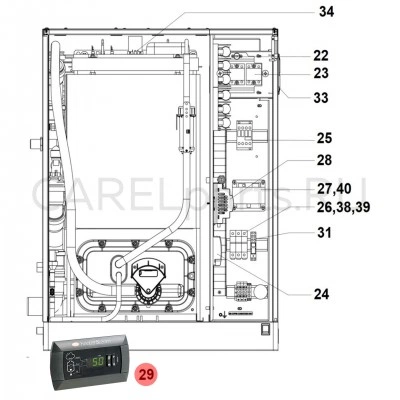 HCT1RHF000 Дисплей LCD CAREL (pGD1) для UR*3 20-80 кг/ч HCT1RHF000 Дисплей LCD CAREL (pGD1) для UR*3 20-80 кг/ч