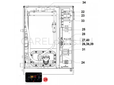 HCTXRCR000 Дисплей сенсорный CAREL (pGDX) для UR*4 20-80 кг/ч