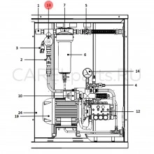 MCKMA12000 Манометр CAREL 0-12 бар
