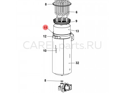 URKB100020 Цилиндр стальной CAREL для UR 2-13 кг/ч URKB100020 Цилиндр стальной CAREL для UR 2-13 кг/ч