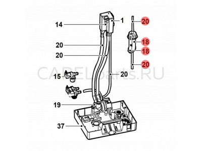 URKSL00004 Датчик уровня воды CAREL для UR 2-80 кг/ч